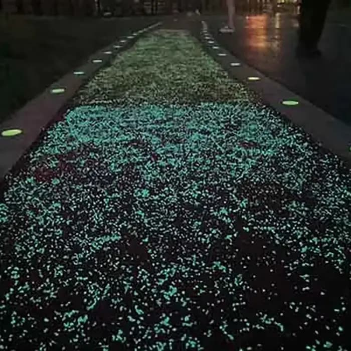 1000 pièces 3-5mm sable lumineux lueur dans l'obscurité galets pierre maison jardin cour chemin exté