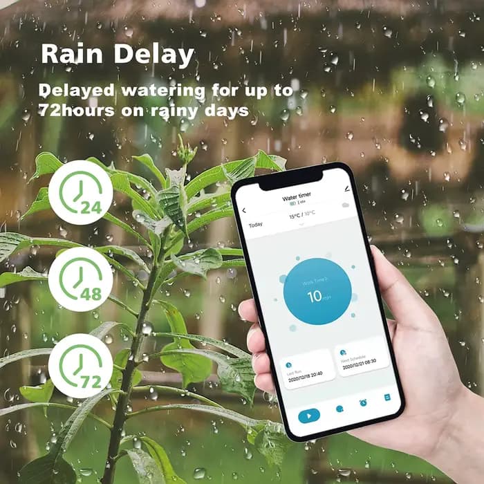 Système d'arrosage automatique de jardin, minuterie intelligente Wifi, contrôleur d'irrigation goutt