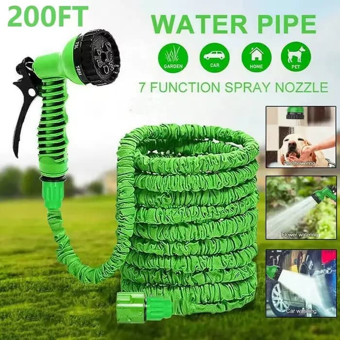 25FT-200FT Manguera Mágica Expandible Diseño Liviano Materiales Duraderos Pistola Con 7 Funciones De
