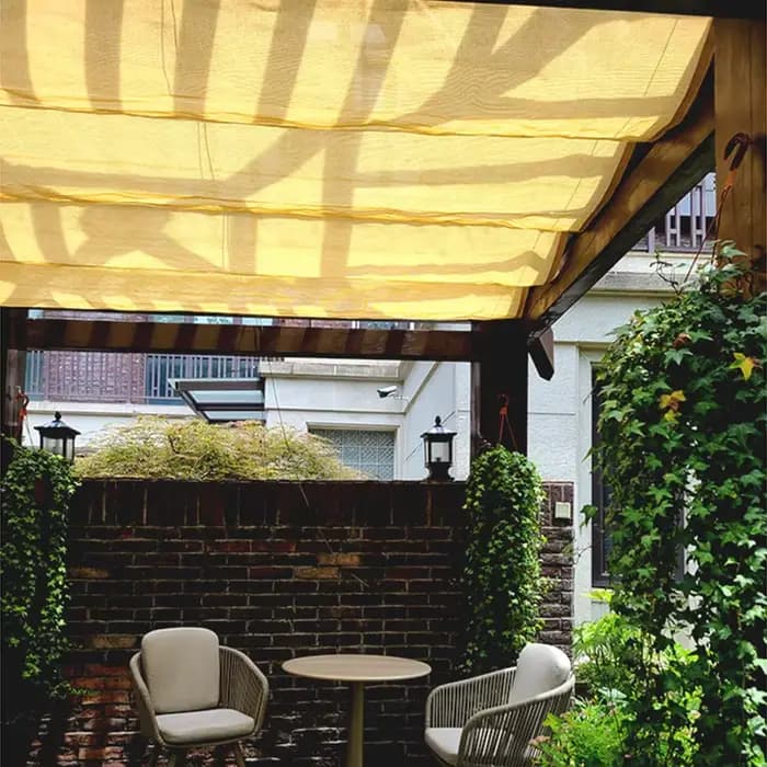 Filet pare-soleil ondulé rétractable, tissu HDPE anti-UV 18010195%, pergola de jardin, ombrage de pi