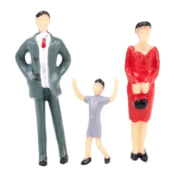 Figurines de personnes en plastique, échelle 1:32, 50 pièces, modèle de construction de passagers, p