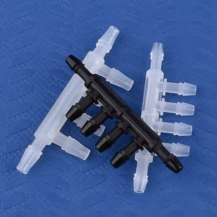Connecteur de tuyau à 6 voies, diamètre égal, 5 ~ 200 pièces, 2.4 ~ 7.9mm, inverseur de gaz liquide,