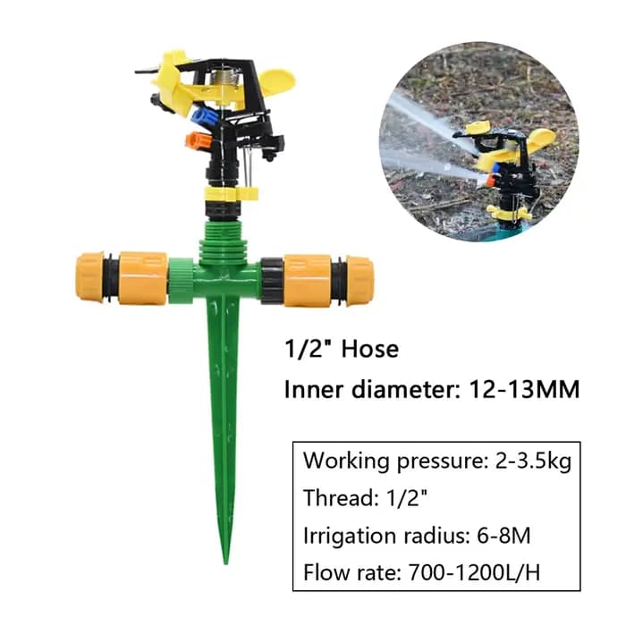 Arroseurs rotatifs pour pelouse de jardin, filetage 1/2 "3/4", automatique à 360 degrés, buse d'irri