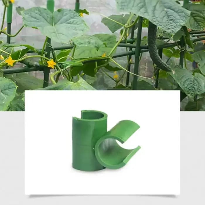 Connecteur de Support de plante en treillis, 50 pièces, Clip croisé fixe, Clips de piquet pour greff
