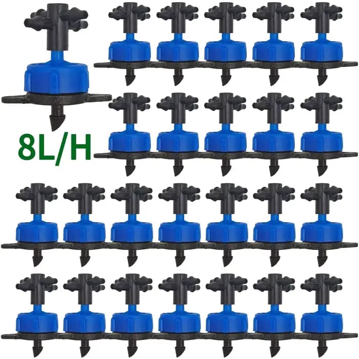 Goutteur d'irrigation à débit stable avec connecteur croisé à 4 voies, 2L, 4L, 8L, d'argile goutte à
