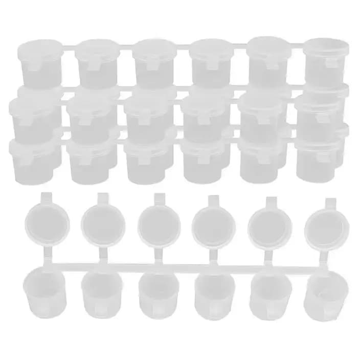 Bandes de peinture africaine pour pots, mini pots de peinture, plastique transparent, stockage, beau