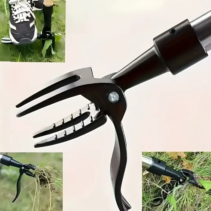 Tête d'outil de mauvaises herbes à 4 griffes, extracteur de racines professionnel pour mauvaises her