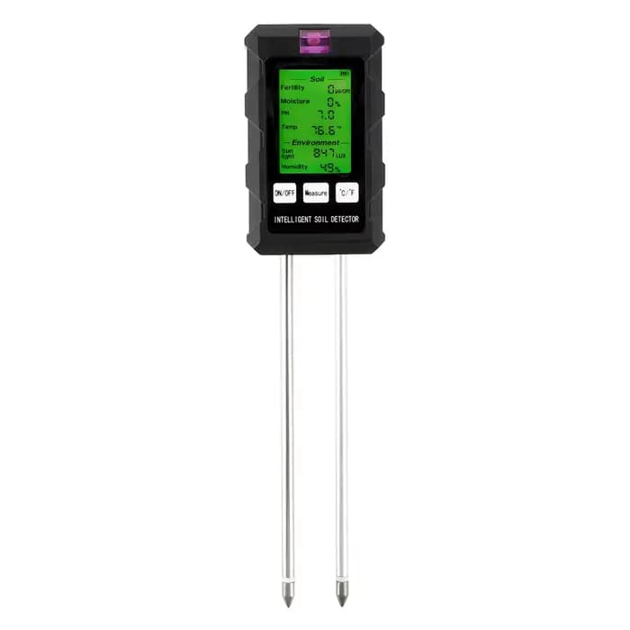 Nouveau testeur de sol numérique 6 en 1 multifonctionnel, détecteur de pH du sol, humidité, fertilit