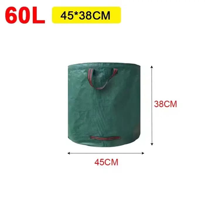 Sac à déchets de jardin 500L, grande capacité, réutilisable, imperméable, sac à feuilles, bac à déch