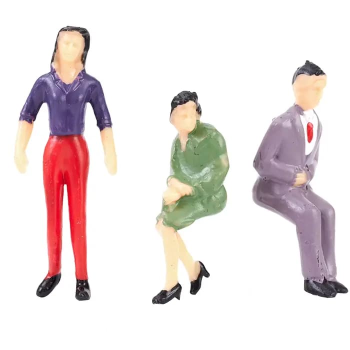 Figurines de personnes en plastique, échelle 1:32, 50 pièces, modèle de construction de passagers, p