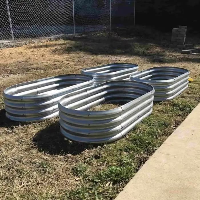 Support de plantation ovale 4x2 pieds pour balcon, grand espace, galvanisé, anti-rouille, pour jardi