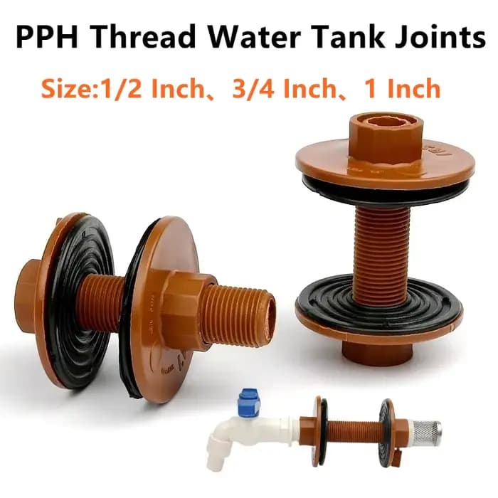 Connecteur PPH 1/2 ''3/4' 1'', Double filetage femelle, Joints de réservoir d'eau, filetage mâle, ac