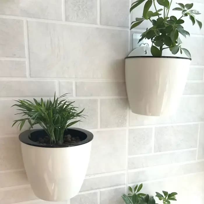 Pot de fleur mural en plastique absorbant l'eau automatique, système de sol ou hydroponique, Pot pou