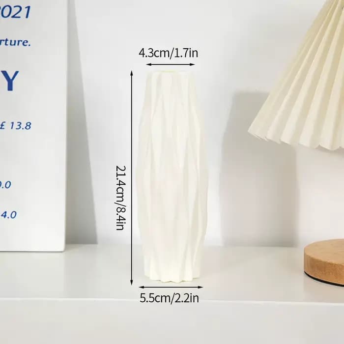 Vases en plastique style crème pour plantes et fleurs, décoration de bureau et de maison, idéal pour
