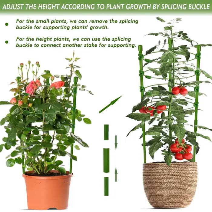 Cage à tomates réglable de 90cm, 36 pouces, Support pour plantes, treillis de concombre pour plantes