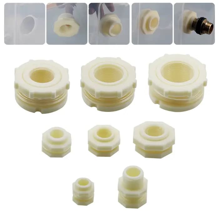 Connecteur de tour d'eau en plastique ABS à filetage mâle, 1/2 ", 3/4", 1/2 ", 1", 3/4 ", 1.2", 2 "f