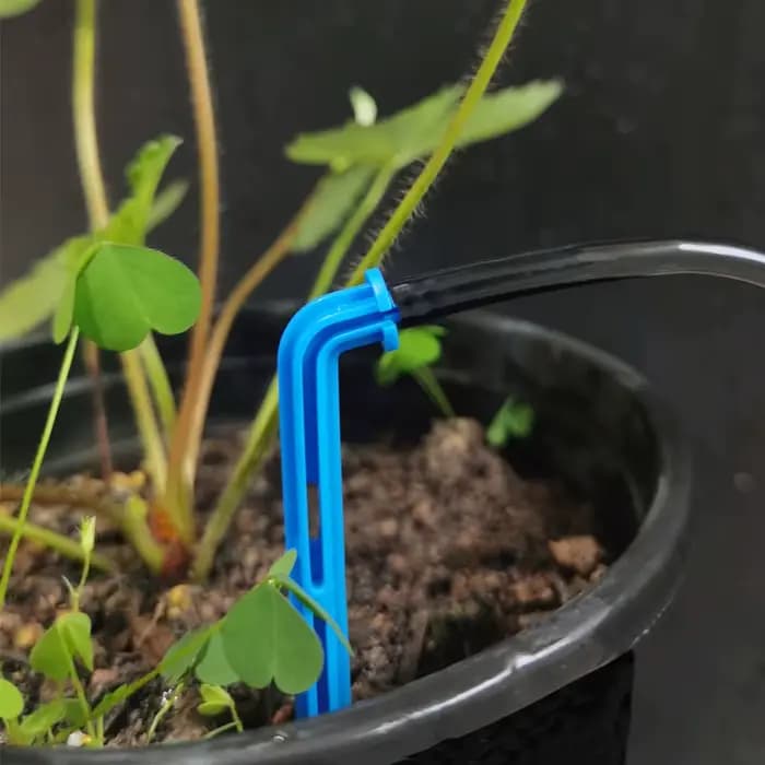 Kit de micro d'argile goutte-à-goutte pour serre et jardin, 50 pièces, flèche courbée, émetteur adap