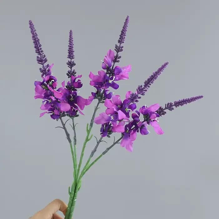 Herbe artificielle de lavande de 16,5 pouces pour la décoration intérieure et extérieure, mariages, 