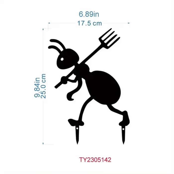 Fourmis d'extérieur en métal pour décoration de jardin, ornements de jardinage, art en métal pour co