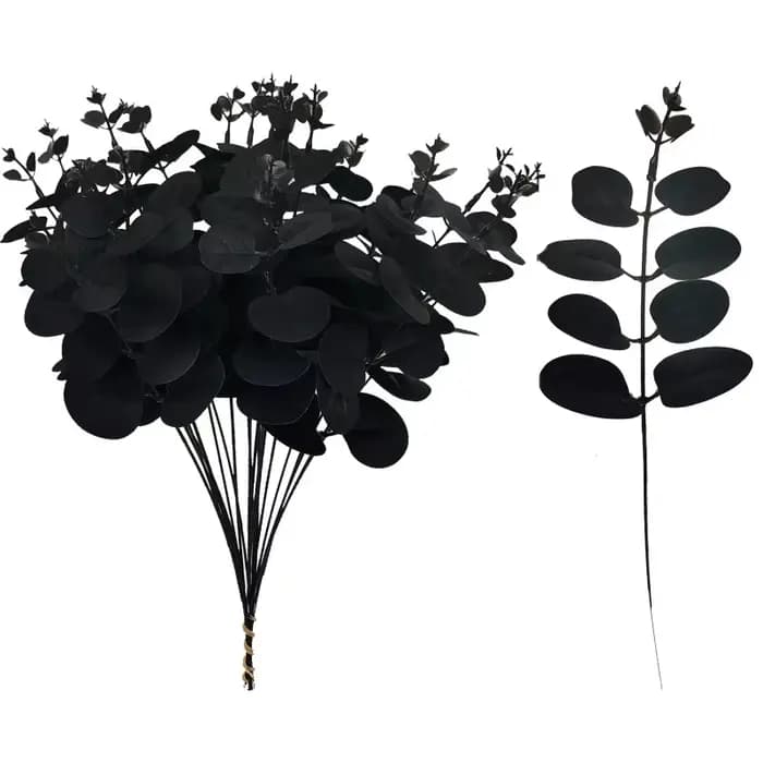 Tiges de feuilles d'eucalyptus, plantes artificielles vertes pour décoration de salon, Vases de mari