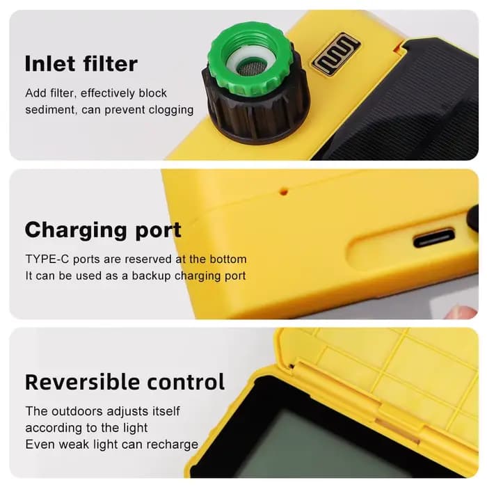 Minuterie d'eau de jardin intelligente WIFI, charge solaire, synchronisation automatique des arroseu
