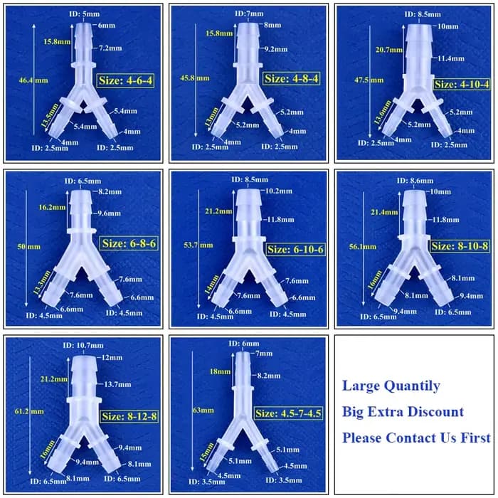 Joendoco-Connecteurs en T de réduction de type Y, pompe à air d'aquarium, raccords d'aération précie