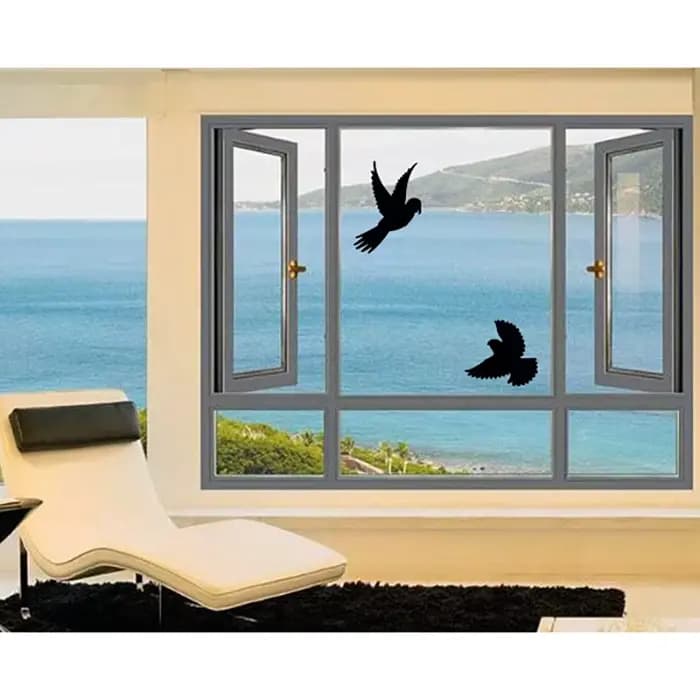 Protection de vitre contre les coups d'oiseaux, Silhouette d'oiseau de pigeon, Film répulsif dissuas