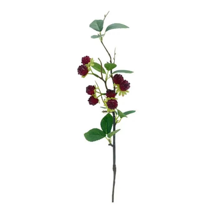 Plante artificielle de framboises rouges, accessoires DIY, faux fruits, arrangement floral, feuilles