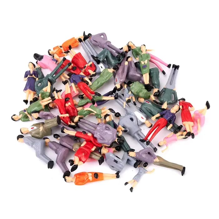 Figurines de personnes en plastique, échelle 1:32, 50 pièces, modèle de construction de passagers, p