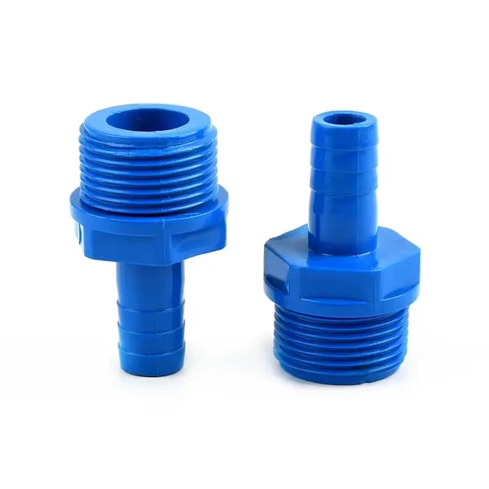 Connecteurs à filetage mâle pagode en PVC bleu, 1/2 "3/4'' à 8 ~ 16mm, connecteur de tuyau d'eau pou