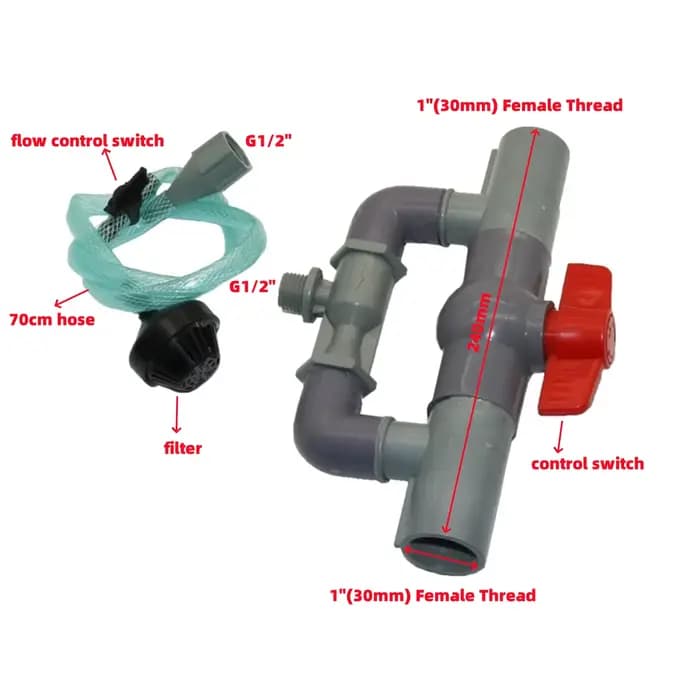 Système applicateur d'engrais de Style Venturi pour l'irrigation du jardin, Tube à filetage femelle 