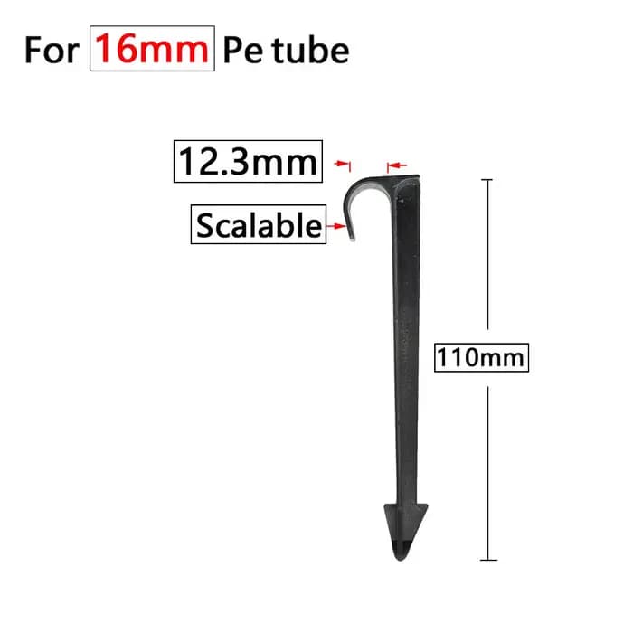Jardin 1/4 "3/8" 16mm 20mm tuyau 11cm 20cm "C" forme fixe tiges support support 3/5 4/7mm tuyau d'ir