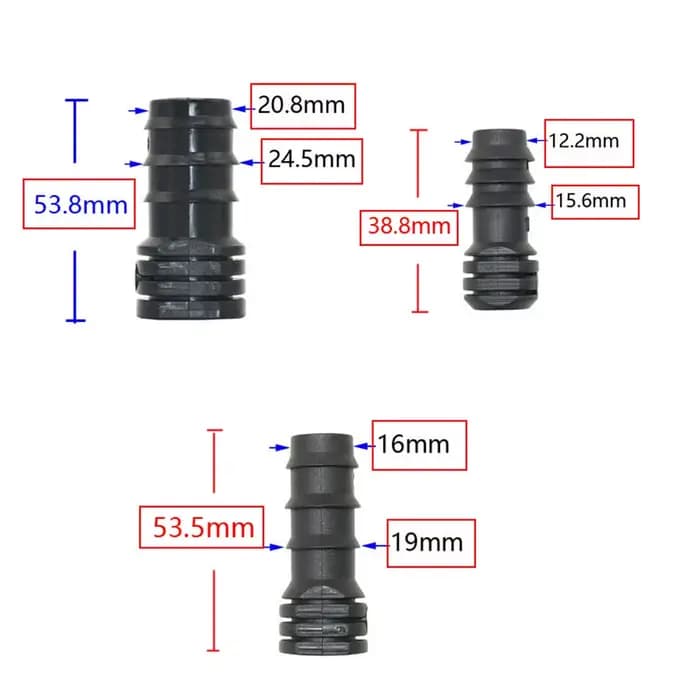 Joendoc4-Connecteur de tuyau d'irrigation goutte à goutte en PE, 16mm, 20mm, 25mm, coude en T, répar