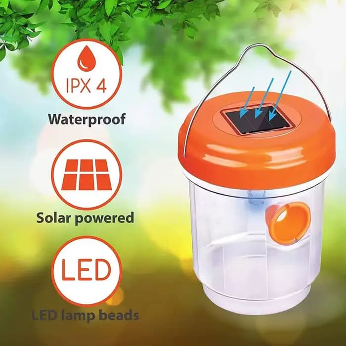 Lumières solaires étanches pour pièges à guêpes, équation de frelon extérieur, non cubique, pièges d