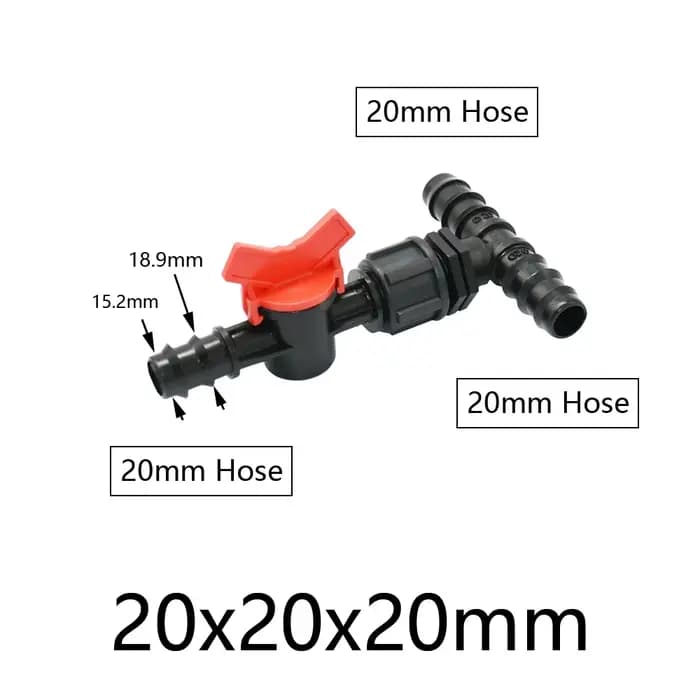 Séparateur en T pour Tube Pe d'irrigation goutte à goutte, raccords barbelés 16/20/25mm, tuyau réduc