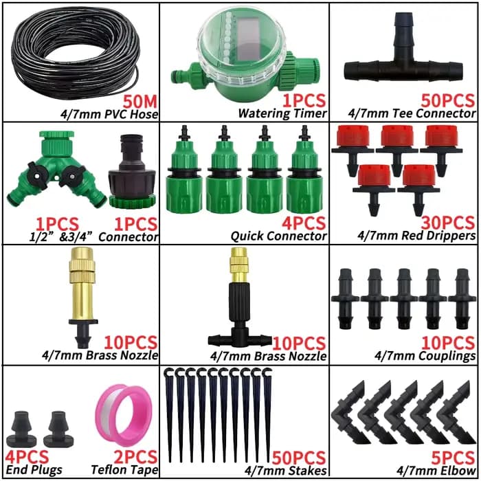 OASIS 5-50M jardin Micro goutte à goutte système d'arrosage automatique Kit minuterie contrôleur bri