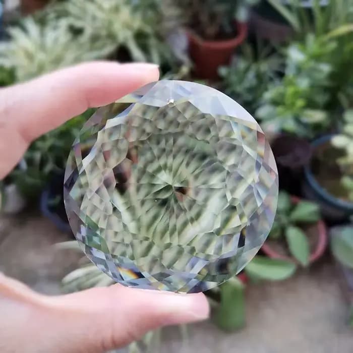 Prisme en cristal de 76MM, lustre suspendu en verre, accessoires de décoration de jardin de mariage,
