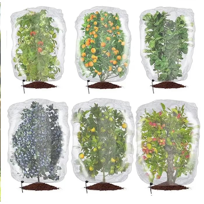 Filet de jardin Extra-épais avec cordon de serrage et fermeture éclair, Protection contre les insect
