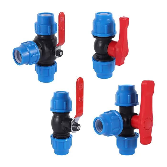 20/25/32/40/50mm PVC PE tuyau robinet inverseur en plastique rapide robinet à tournant sphérique jar