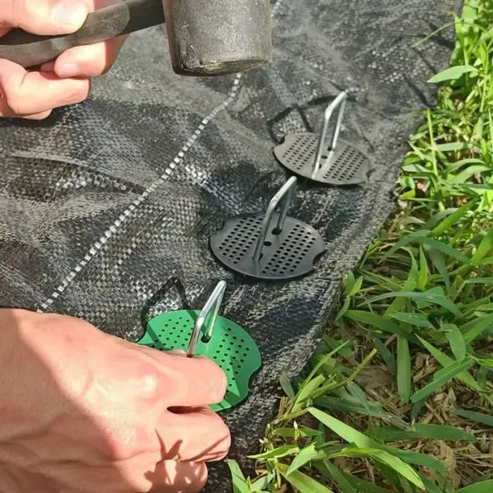 Piquets de jardin en acier galvanisé en forme de U avec joints d'étanchéité, pour aménagement paysag
