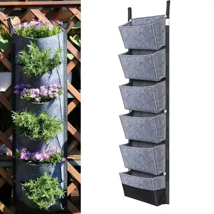 Nouveau 6/7 poche Vertical culture plantation sac feutre tenture murale fleur légumes conteneur de c