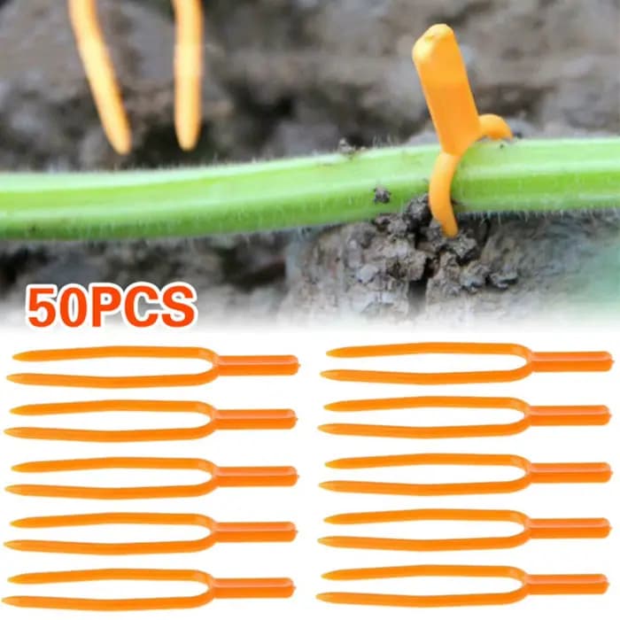 50 Pièces de Pinces de Fixation en Plastique pour Plantes de Jardinage, Agricoles, Fleurs, Melons et