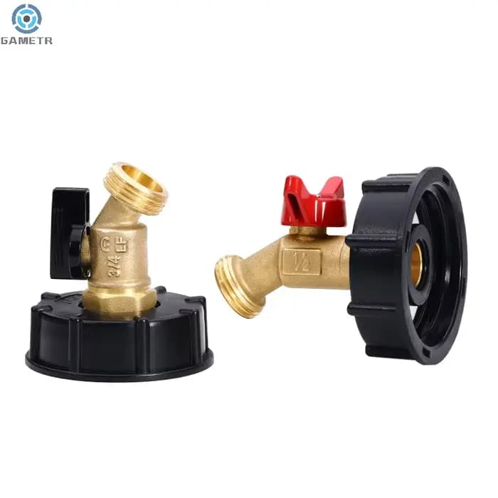 Accessoires pour réservoir IBC, filetage grossier S60X6, filetage femelle 60 mm vers 1/2\", 3/4\", 1