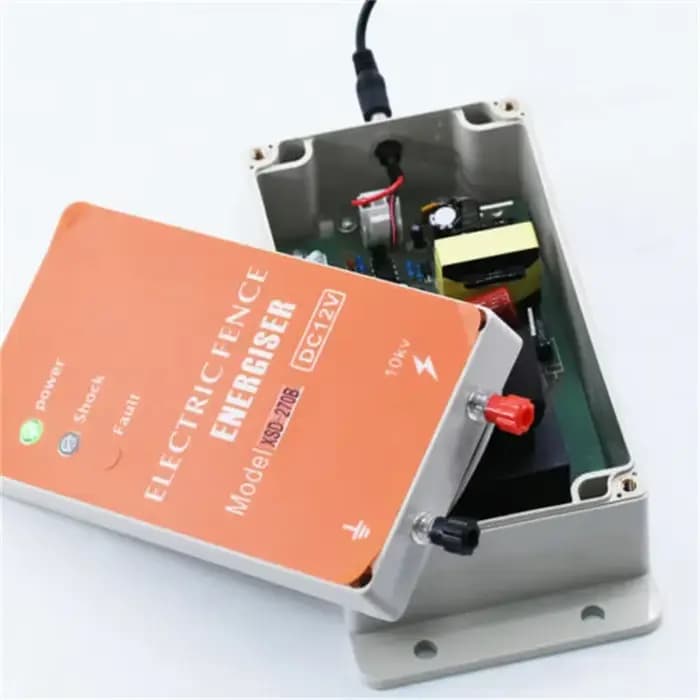 Éneriseur de clôture électrique DC 12V 0.5- 1 joule, pour animaux, bovins, ferme, volaille, chargeur