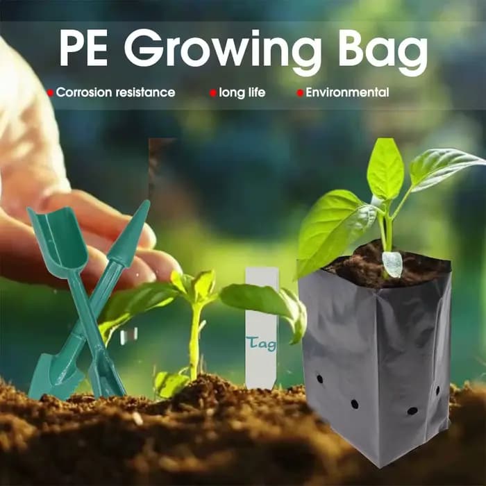 Sacs de pépinière en PE, pot de semis avec trou respirant pour le jardinage, conteneur de plantation