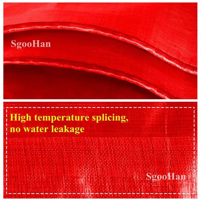 Bâche en PE rouge imperméable, auvent extérieur, voile d'ombrage, bâche de camping, bâche de bateau,
