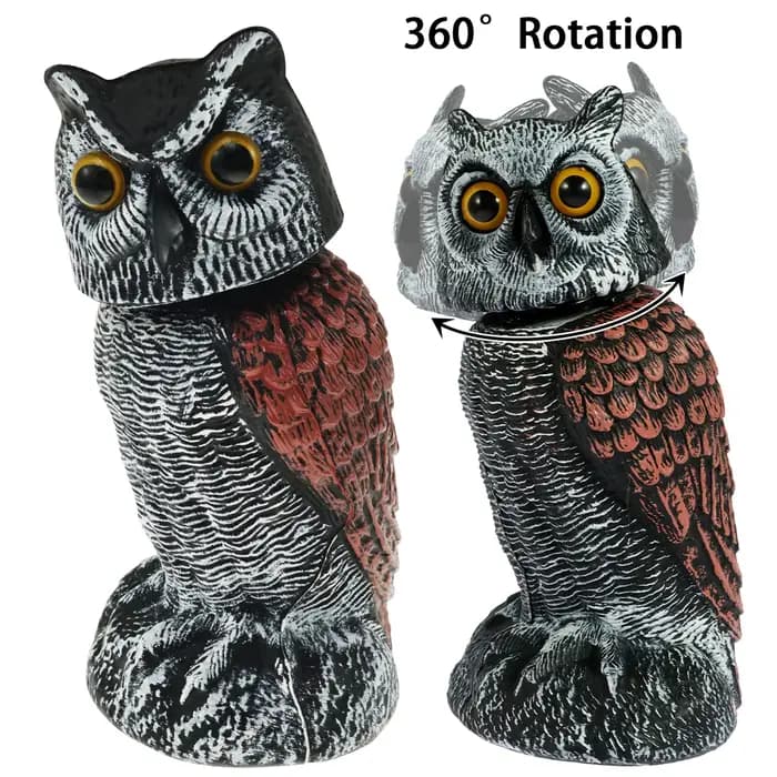 Statue de Faux Théâtre Réaliste avec Rotation à 360 °, Épouvantail Security é par le Mouvement, Tête