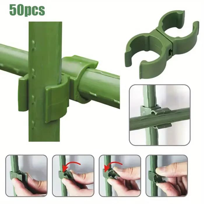 Support de connecteur en treillis, 50 pièces, clips croisés pour cadre de jardin, 8mm/11mm/16mm/20mm