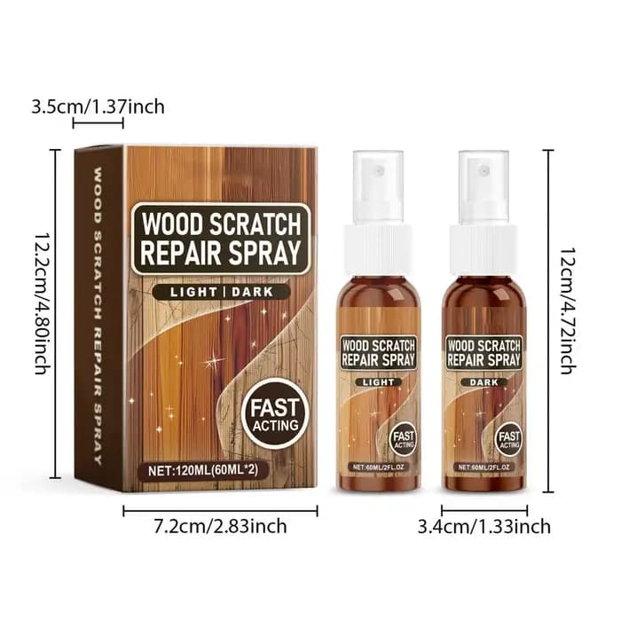 Kit de réparation de sol en bois, 2 pièces, 60ml, ensemble multifonctionnel anti-rayures, Spray de r