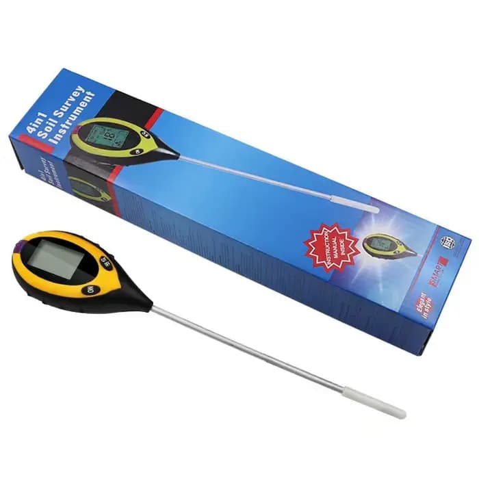 Testeur de sol professionnel 4 en 1 avec écran LCD, mesure de la température, de l'humidité, de l'in